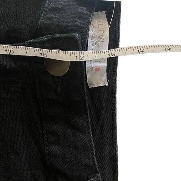 Ashley Stewart NEW curvy girl plus size 22 black distressed shorts - Picture 9 of 9